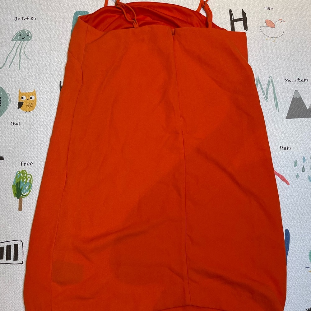 burnt orange h&m dress